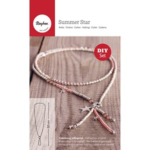 4006166409677 - Schmuck-Basteln-Set Kette Summer Star rosè taupe grau silber 4006166409677 - Schmuck-Basteln-Set Kette Summer Star rosè taupe grau silber