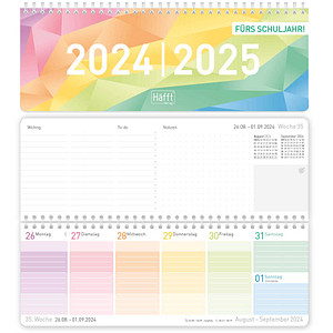 Häfft® Verlag Tischquerkalender Rainbow 2024/2025