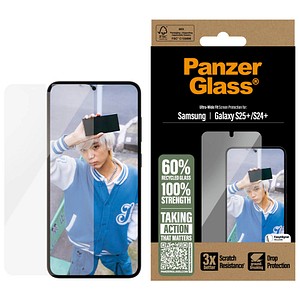 PanzerGlass™ Samsung Galaxy S25+ Displayschutzglas Transparent Tempered Glass