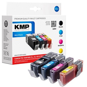 4 KMP C89V schwarz, cyan, magenta, gelb Tintenpatronen ersetzen Canon PGI-550 XL BK, CLI-551 XL C/M/Y