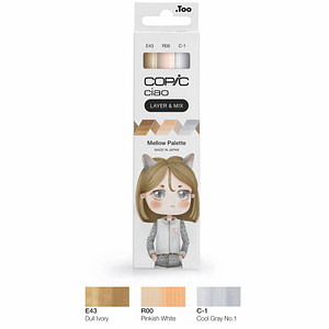 4013695266831 - COPIC Ciao Mellow Palette Layoutmarker-Set farbsortiert 10 + 60 mm 4013695266831 COPIC 3 Stück