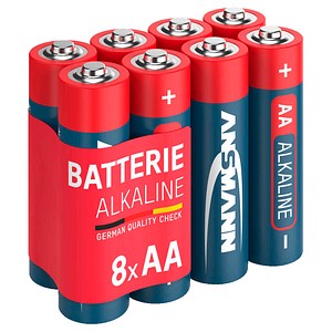 ANSMANN Batterien Red Alkaline Alkali-Mangan Mignon AA 1,5 V, 8 St.