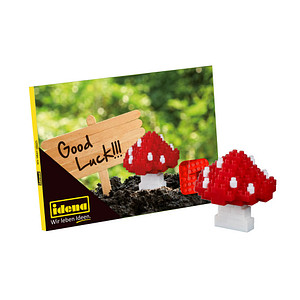 4002372401566 - 40156 Postkarte Glückspilz Mini- Bausteine  4002372401566 Idena