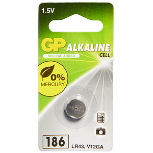 GP Knopfzelle LR43 Alkali-Mangan 1,5 V, 1 St.