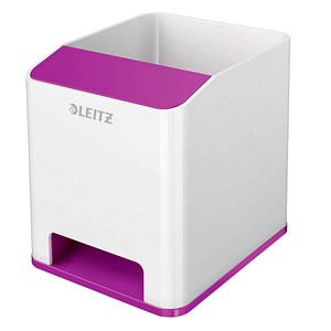 4002432122103 - AKTION LEITZ Stiftehalter WOW Duo Colour perlweiß violett Polystyrol 2 Fächer 90 x 101 x 100 cm mit Prämie nach Registrierung