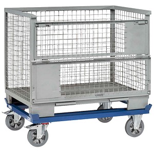 4017976228112 - Fetra - Palettenfahrgestelle für Gitterboxen und Flachpaletten für Palettengröße mit Elastic-Vollgummi-Rädern 1200x800mm