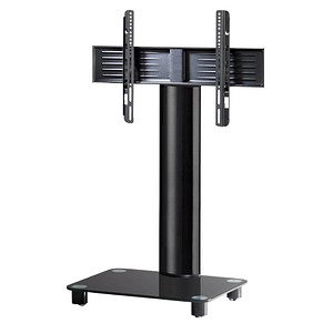TV-Ständer mit Rollen Tosal schwarz, schwarzglas