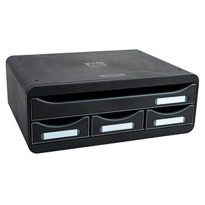 Exacompta Schubladenbox Toolbox schwarz DIN A4+ quer mit 4 Schubladen