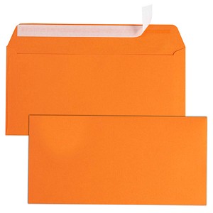 tecno Briefumschläge colors DIN lang+ ohne Fenster intensivorange haftklebend 25 St.