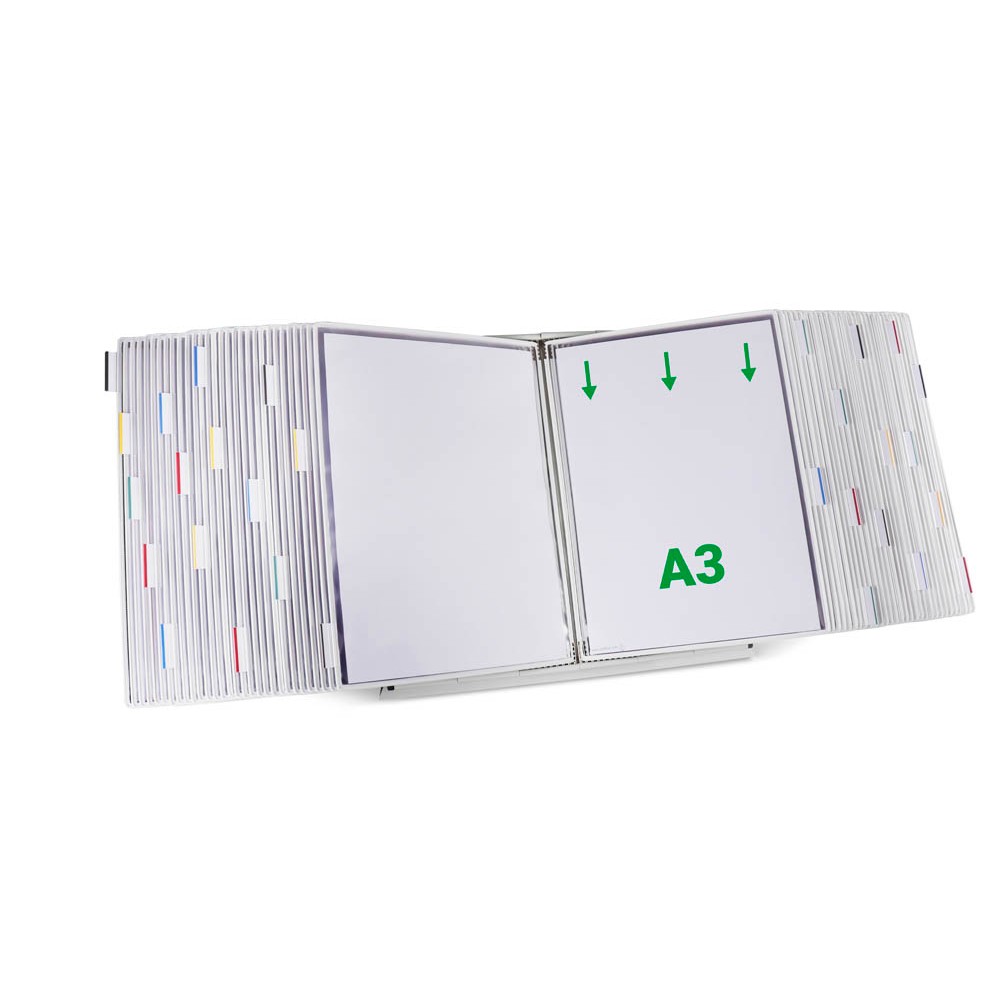 tarifold Sichttafelsystem 433602 DIN A3 weiß mit 60 St. Sichttafeln