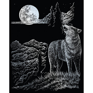 4016490819943 - Kratzbild Wolf & Mond silber 4016490819943 PRACHT Creatives 4016490819943 - Kratzbild Wolf & Mond silber 4016490819943 PRACHT Creatives