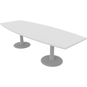 8029466129621 - Konferenztisch Idea+ IDTR280 BA A 74cm (H) 280x80-110cm (BxT) Tonnenform weiß silber 8029466129621 Quadrifoglio 8029466129621 - Konferenztisch Idea+ IDTR280 BA A 74cm (H) 280x80-110cm (BxT) Tonnenform weiß silber 8029466129621 Quadrifoglio
