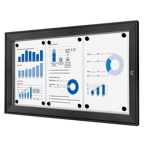 Showdown Displays Schaukasten SCS3xA4C7016JS, 3xA4, anthrazit, magnetisch 8596052163616 Showdown Displays