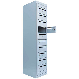4061815521612 - Schließfachschrank lichtgrau 526410 10 Schließfächer 400 x 500 x 1800 cm 4061815521612 LÜLLMANN
