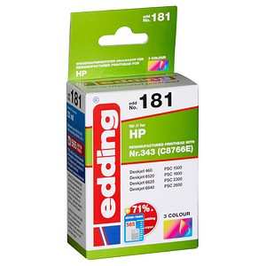 edding EDD-181 color Tintenpatrone ersetzt HP 343 (C8766EE) edding EDD-181 color Tintenpatrone ersetzt HP 343 (C8766EE)