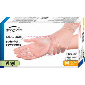 HYGONORM unisex Einmalhandschuhe IDEAL LIGHT weiß Größe M 100 St.