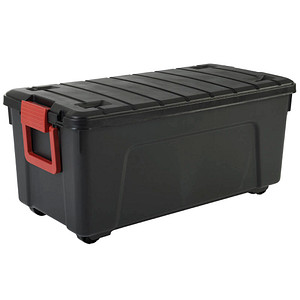 IRIS Ohyama Multi Aufbewahrungsbox 75,0 l schwarz, rot 39,5 x 78,0 x 35,0 cm