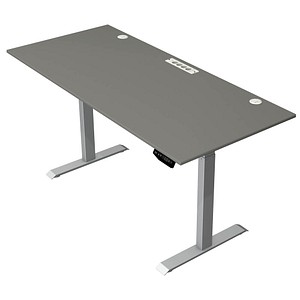 Kerkmann Move 1 plus elektrisch höhenverstellbarer Schreibtisch grafit rechteckig, T-Fuß-Gestell grau 180,0 x 80,0 cm