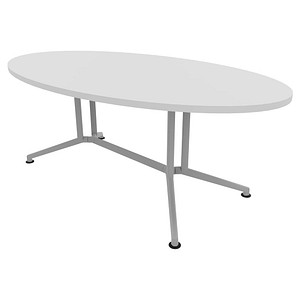 8029466594504 - Konferenztisch X2 X2ITO20 BA A 74cm (H) 200cmx110cm (BxT) oval weiß alu 8029466594504 Quadrifoglio 8029466594504 - Konferenztisch X2 X2ITO20 BA A 74cm (H) 200cmx110cm (BxT) oval weiß alu 8029466594504 Quadrifoglio
