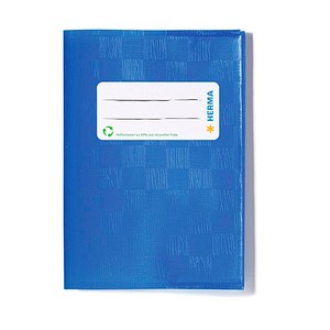 HERMA Heftumschläge blau Kunststoff DIN A6