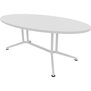 8029466141050 - Konferenztisch X2 X2ITO20 BA I 74cm (H) 200cmx110cm (BxT) oval weiß   Weiß 8029466141050 Quadrifoglio