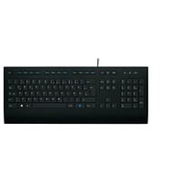 Logitech kabelgebunden büroshop24 schwarz Corded >> K280e Keyboard Tastatur
