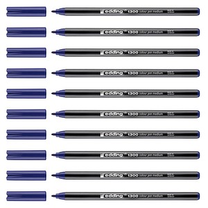 4004764432950 - edding Filzstifte Faserschr1300 blau 10s 20 mm Blau