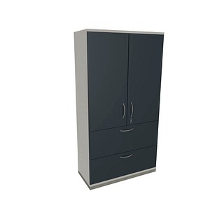 4260429769872 - fm Aktenschrank Sidney 4260429769872 weiß lavagrau 2 Fachböden 1000 x 442 x 1869 cm 4260429769872 - fm Aktenschrank Sidney 4260429769872 weiß lavagrau 2 Fachböden 1000 x 442 x 1869 cm