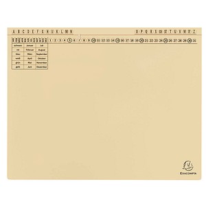 4010913711227 - Hängehefter Exacompta für Links- & Rechtsheftung gefalzt Dehnfalte Organisationsdruck Blauer Engel Recycling-Karton elfenbein 25 Stück