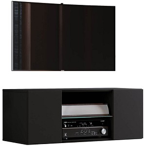 4051814356964 - Holz TV Wand Lowboard Fernsehschrank Jusa (Farbe Schwarz Größe 95) 4051814356964 - Holz TV Wand Lowboard Fernsehschrank Jusa (Farbe Schwarz Größe 95)