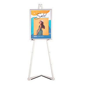 8698473871320 - Update Displays Staffelei höhenverstellbar Aluminium faltbare Füße B 536 x T 309 x H 1500 mm weiß