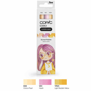 4013695266794 - COPIC Ciao Sunset Palette Layoutmarker-Set farbsortiert 10 + 60 mm 4013695266794 COPIC 3 Stück