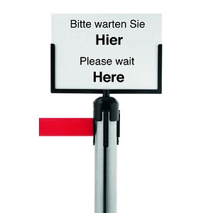 RS-GUIDESYSTEMS Infoschild für Absperrpfosten GLS 45/40-176 schwarz DIN A4 2 Fächer 32,5 x 0,5 x 21,5 cm, 1 St.