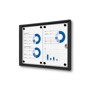 Showdown Displays Schaukasten Economy SCXS2xA4C9005, 2xA4, schwarz, magnetisch 8596052051722 Showdown Displays