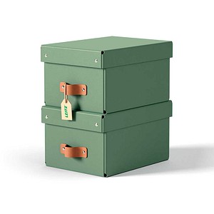 2 LEITZ Puro Aufbewahrungsboxen 7,0 l grün 20,0 x 28,0 x 15,0 cm