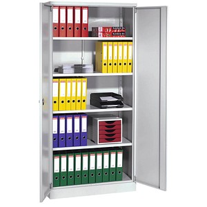 Gürkan Stahlschrank 100064 lichtgrau 4 Fachböden 92,0 x 42,0 x 195,0 cm, zerlegt, 1 St.