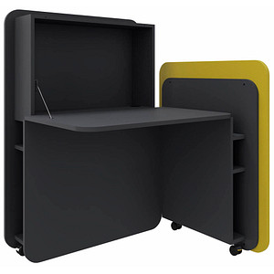 4260743069139 - Sekretär FLATup 4260743069139 126cm (H) 107x415-91cm (BxT) rechteckig graphit   graphit 4260743069139 fm