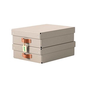 2 LEITZ Puro Aufbewahrungsboxen 8,0 l beige 27,0 x 37,0 x 10,0 cm