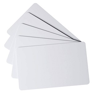 100 DURABLE DURACARD dünn Blanko-Plastikkarten weiß