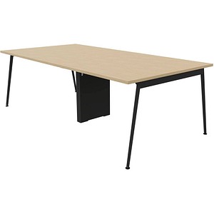 8059519730177 - Konferenztisch X3 X3LT112+X3LT12A RK R 75cm (H) 240cmx120cm (BxT) rechteckig eiche   dunkelgrau 8059519730177 Quadrifoglio