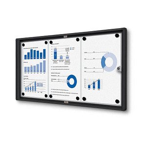 Showdown Displays Schaukasten Economy SCXS3xA4C9005, 3xA4, schwarz, magnetisch 8596052051739 Showdown Displays