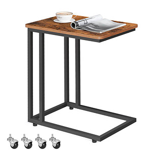 6955880328390 - Vasagle Beistelltisch Sofatisch Kaffeetisch im Industrie-Design einfach zu montieren stabil Wohnzimmertisch auf Rollen mit Metallgestell 6955880328390 - Vasagle Beistelltisch Sofatisch Kaffeetisch im Industrie-Design einfach zu montieren stabil Wohnzimmertisch auf Rollen mit Metallgestell