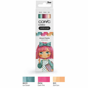 4013695266787 - COPIC Ciao Vibrant Palette Layoutmarker-Set farbsortiert 10 + 60 mm 4013695266787 COPIC 3 Stück