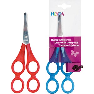 3 x Heyda Therapeutenschere 17cm rund farbig sortiert