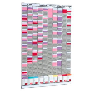 3147330004005 - Projektplaner Set für T-Karten Gr 2 Aluminium 10 Spalten 54 Fäch