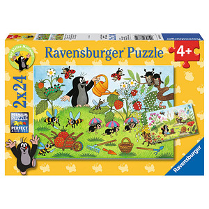 Ravensburger Der Maulwurf im Garten Puzzle, 2 x 24 Teile