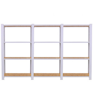 8425437127311 - Schwerlastregal OFFICLICK 4 8425437127311 weiß braun 2400 x 300 x 1500 cm 8425437127311 Simonrack