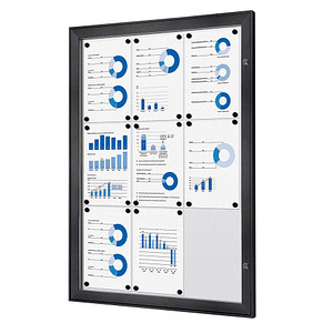 Showdown Displays Schaukasten SCS9xA4C7016JS, 9xA4, anthrazit, magnetisch 8596052161735 Showdown Displays