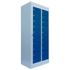 4061815521599 - Schließfachschrank enzianblau lichtgrau 526301 20 Schließfächer 740 x 500 x 1800 cm 4061815521599 LÜLLMANN