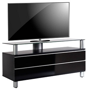 TV-Lowboard Dasano schwarz, silber